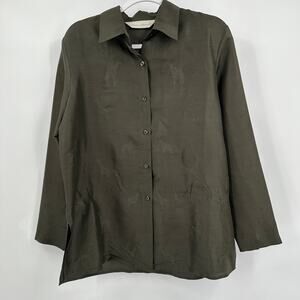 Peter Martin Womens Silk Top Size M Embroidered Giraffe Quiet Luxury Old Money‎